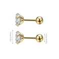 thumbnail image 4 of Pendientes de 5 piezas, pernos de cristal chapados en perno, accesorios de joyería geométrica, decoraciones de cartílago, moda para mujeres y Ropa, zapatos y accesorios Miscelánea dorado 0.8*4*2mm Minnieouse AP009679-29B, 4 of 6