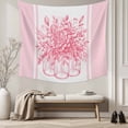 thumbnail image 5 of Eucalyptus Pink Large Tapestry for Bedroom Wall Hanging Tapestry, Stripes Bottle Flower Cactus Plant Ceiling Backdrop Tapestries Poster Blanket Wall Decor for Teens Room Living Room Dorm 86" x 104", 5 of 8