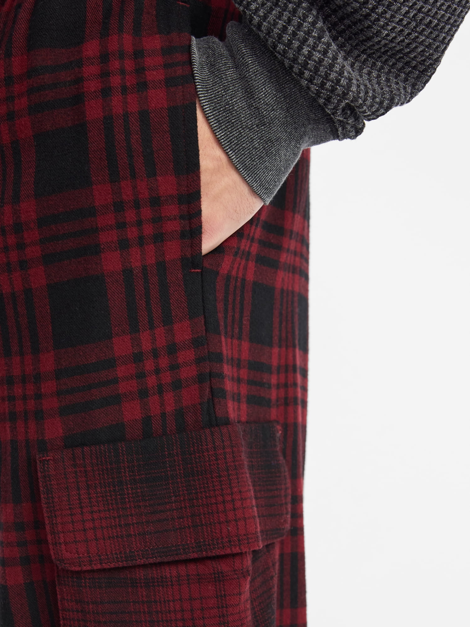 No Boundaries Flannel Cargo Pants, Men's & Big Men's