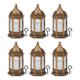 thumbnail image 1 of Mini linterna de Ramadán, estilo retro marroquí, LED decorativa, linterna Eid Mubarak para el hogar, patio, festival de bodas, 6 uds., bronce dorado, 1 of 8