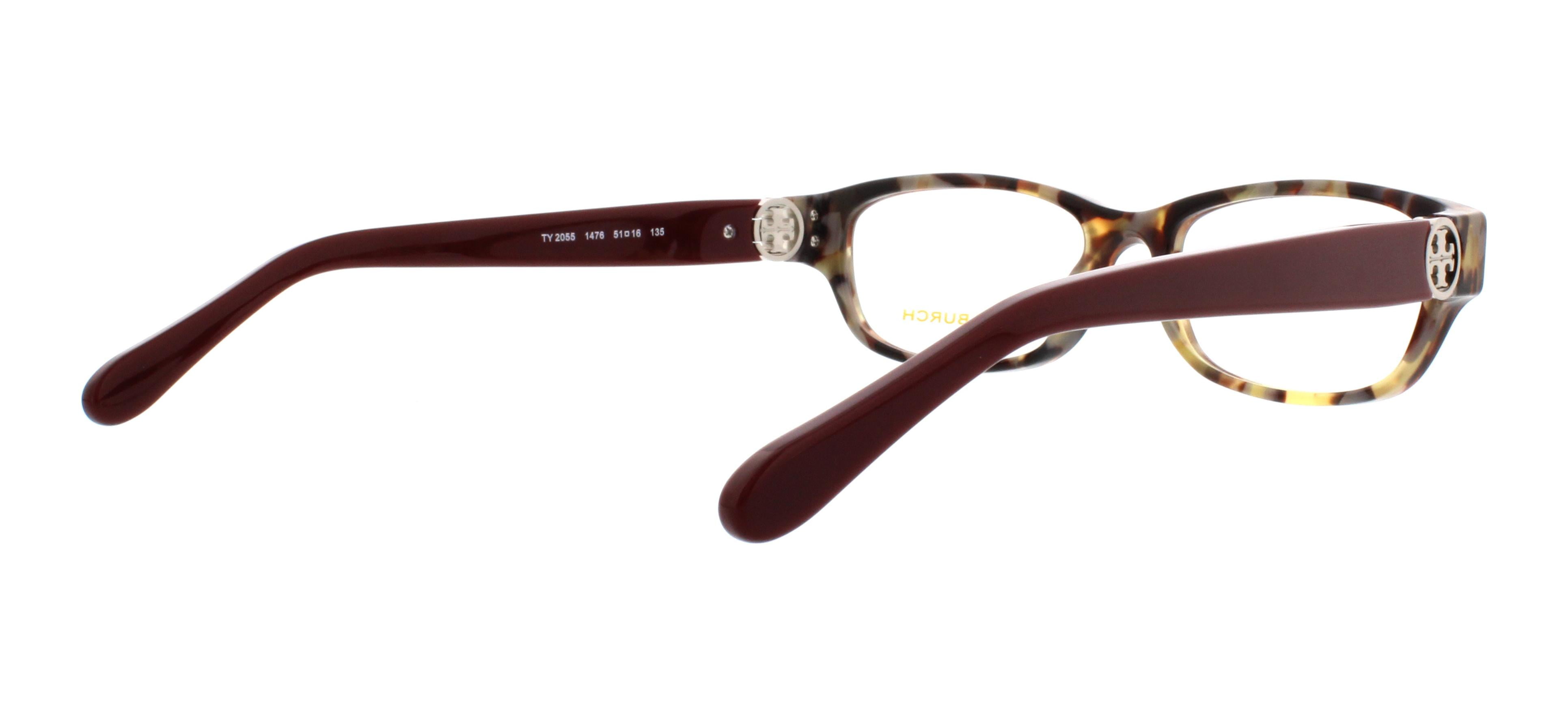 Tory Burch TY2055-1476 Porchini Tortoise Bordeaux Rectangular Women's  Eyeglasses 