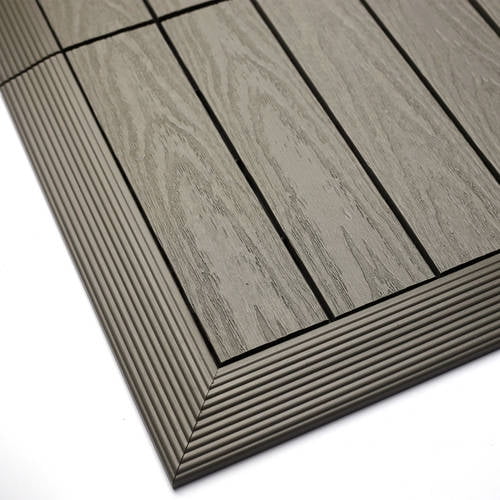New TechWood UltraShield QuickDeck 2" x 12" Composite Deck Tile Outside Corner Trim, 2pk