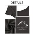 thumbnail image 3 of XCHQRTI Mountain Heartbeat Tshirt Graphic Tees Women Ladies Tee Shirts Short Sleeve, 3 of 9