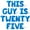Blue, variant on Letter Balloons - THIS GUY IS TWENTY FIVE 16" Inch Alphabet Letters Foil Mylar Balloon 25th Birthday Party Banner (Gold)