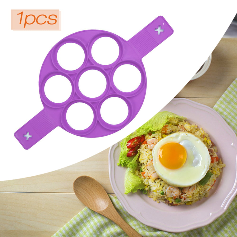 Silicone Omelette Pancake Poach Mould Ring Fried Egg Shaper Cooking Kitchen Tool 
