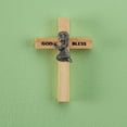 thumbnail image 2 of Praying Children Wooden Crosses, Crafted With 100% Natural Finished Pine, Home Décor – Girl Design, Measures 6" Long x 4" Wide, 2 of 3