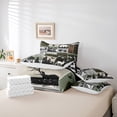 thumbnail image 6 of Homewish Wild Deer Bear 7 Pieces Bedding Comforter Set,Country Farmhouse Lodge Full Bedding Set,Green Gray Graid Fitted Sheet Flat Sheet For Boys Kids,Luxury Bedroom Decor, 6 of 8