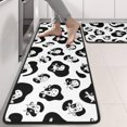 thumbnail image 2 of Kitchen Rugs Sets Of 2,Black White Cow Pattern Anti Fatigue Kitchen Mat Rugs Non Slip Washable,Decorative Kitchen Floor Mats for Kitchen,Sink,Laundry,17"x47"+17"x47", 2 of 5