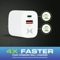 thumbnail image 2 of Xtreme Dual Port Quick Charging Wall Charger, 20W USB-C & 18W USB-A Fast Chargers, QC and PD, Ultra-Fast Wall Charger Compatible with iPhone, iPad, Samsung Galaxy, Google Pixel, Smart Watches, & More, 2 of 7