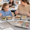 thumbnail image 4 of Deep Stainless Steel Lunch Box with Lid, Divided Sections, Stackable, Dishwasher Safe, for Adults,, Camping, Meal Prep, 4 of 5