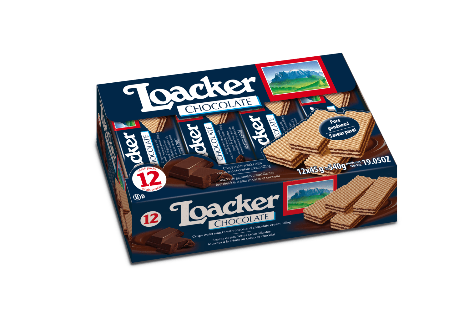 Loacker Chocolate Wafers, 45g/1.59oz, pack of 12 - Walmart.com ...