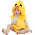 thumbnail image 2 of CUZIBR Baby Boys Girls Rabbit Animal Winter Romper Jumpsuit Oneise One-Pieces Hoodie Long Sleeve Sets Outfits Leisure Dailywear For Toddler,Yellow,0-6 Months, 2 of 8