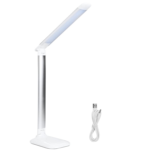 Lámpara de mesa LED regulable, plegable, táctil, para lectura y cuidado de la vista.