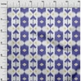 thumbnail image 3 of oneOone Viscose Chiffon Bluish Violet Fabric Ikat Dress Material Fabric Print Fabric By The Yard 42 Inch Wide, 3 of 4