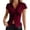 Red, variant on Plus Size Tops, Women Business Casual Tops Button Down Shirt Y2k Short Sleeve Collared Fitted Blouse Tie Back Going Out Tops White S