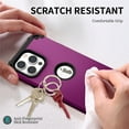 thumbnail image 5 of for iPhone 12 / 12 Pro Case, Slim Dual Layer 3 in 1 Heavy Duty Protection Hybrid Hard PC Soft Silicone Rugged Bumper Anti Slip Full-Body Protective Cases for iPhone 12 / 12 Pro, Purple, 5 of 10