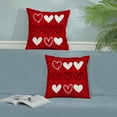 thumbnail image 3 of Valentines Pillow Covers 18x18 Inch Set of 2,Red White Black Love Heart Throw Pillows Case,Valentine''s Day Mother''s Day Anniversary Decorative Cushion Covers Farmhouse Outdoor Decor for Sofa, 3 of 5