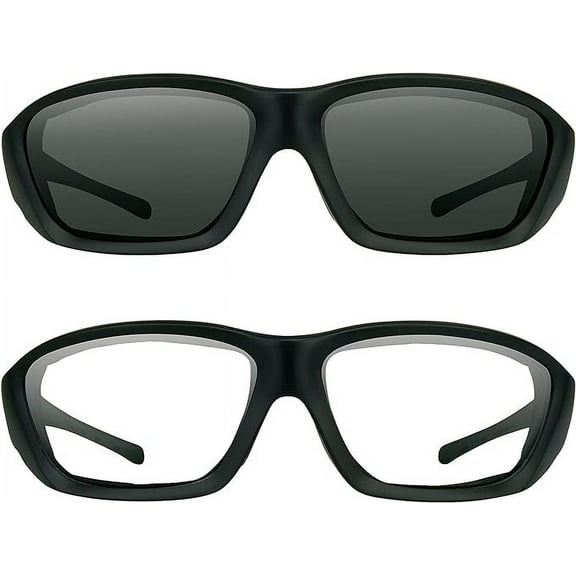 Bikershades Motorcycle Riding Safety Sun Glasses Men Women Foam Cushion Padded Anti-Slip, Dust, Wind & UV Rays