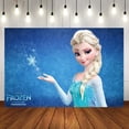 thumbnail image 3 of Fondo de foto de fiesta de Frozen, fondo colorido de dibujos animados, Anna, Elsa, Reina de la nieve, feliz cumpleaños, Baby Shower, 3 of 4