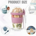 thumbnail image 4 of EYNEL 5 Pack On The Go Cereal Yogurt Containers with Lids and Spoon, Reusable Parfait Cups Plastic Milk Multicolor Freezer Safe Overnight Oats Food Storage Jar, 4 of 10