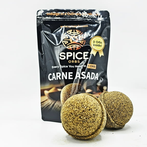 Carne Asada Spice Orbs - 2 Pack - Instant Carne Asada - Made in USA - Just Add Beer, Meat, & One Spice Orb