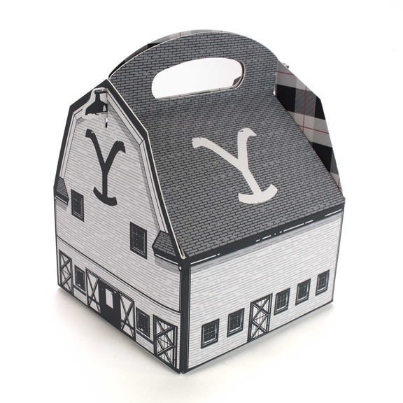 Prime Party Yellowstone Barn Gift Boxes, Set of 8 – 5" x 5" x 6" Favor Boxes, Party Supplies