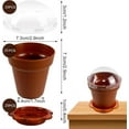 thumbnail image 2 of 20 Pack Flowerpot Dessert Cup Plastic Cake Cups with Lid - GIXUSIL Bottom Tray 20 Pack Succulent Pot Cake Cups Ice Cream Yogurt Containers Containers Holder for DIY (Brown), 2 of 7