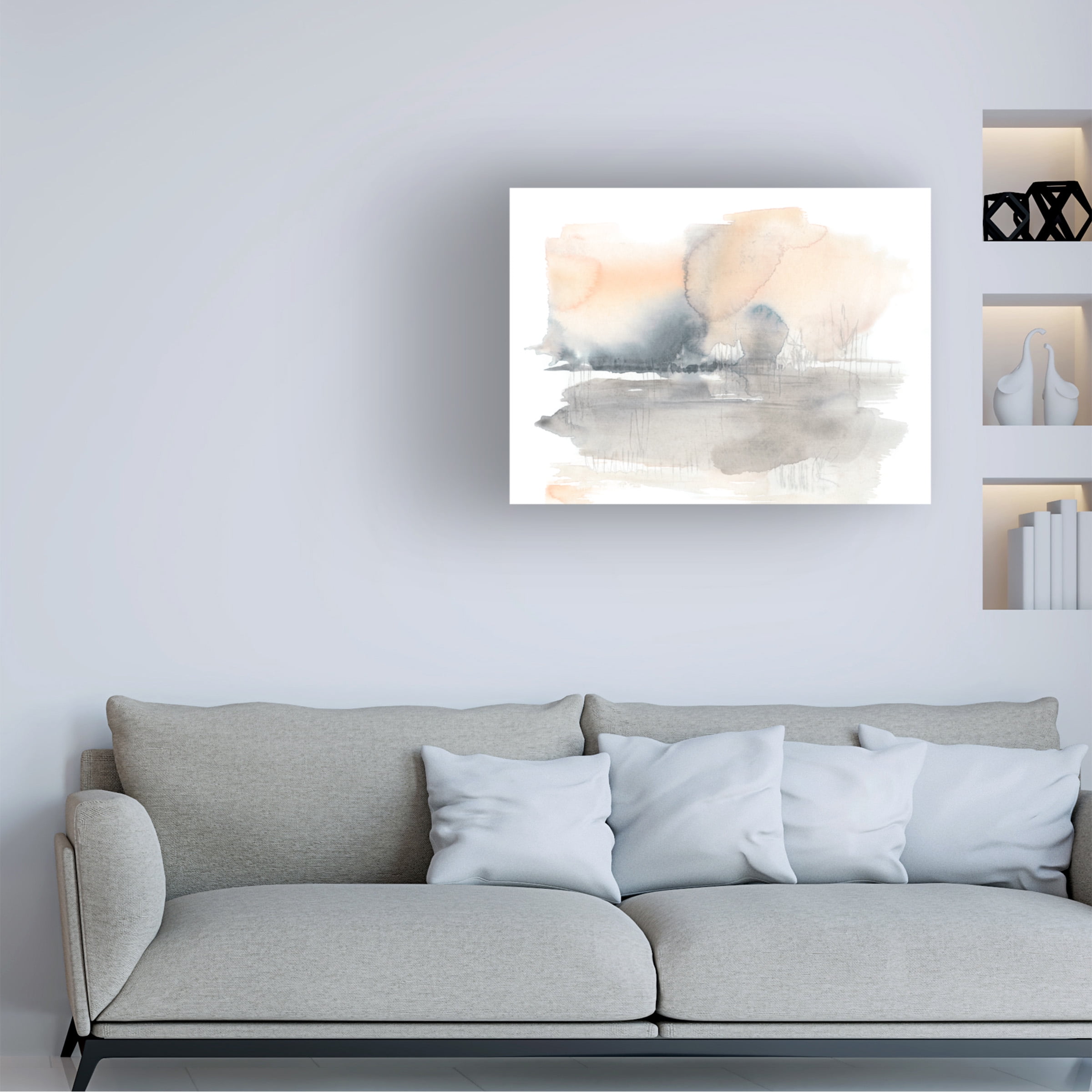 Jennifer Goldberger 'Blush Haze II' Canvas Art