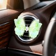 thumbnail image 1 of Butterfly Car Air Vent Clip Ornament, Glam SUV Outlet Vent Decorations, Pink Cute Dual Butterfly Diamond Rhinestone Sparkly Bling Air Freshener Accessories, Automobile Aroma Diffusers (Green), 1 of 6