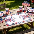 thumbnail image 5 of Cififendec 4th of July Embroidered Placemat, 17.72"×11.81", Patriotic Hollow Butterfly Star Table Mat for Independence Day Dining Table and Home Decor, 5 of 5