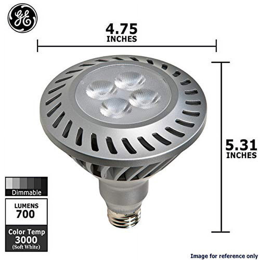 (case of 6) GE 66112 LED12DP38S830/25  Narrow Flood LED PAR38 Light Bulb, 3000K, 700 lumens, medium base, dimmable
