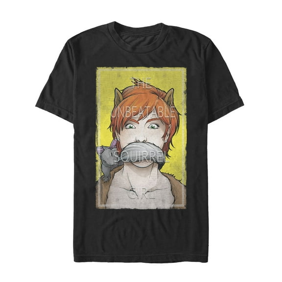 Men's Marvel Squirrel Girl Poster Graphic Tee Black Large