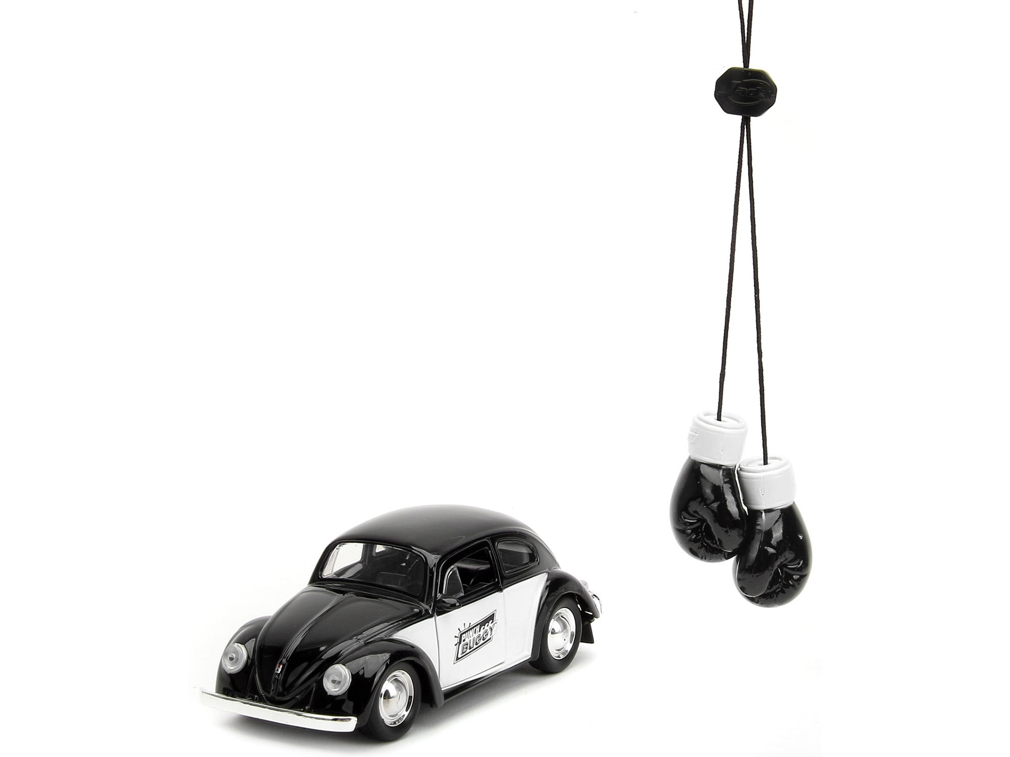Diecast 1959 Volkswagen Beetle "Punch Buggy" Black and White and Boxing