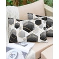 thumbnail image 2 of Outdoor Waterproof Throw Pillow Covers Set of 2 Black Geometric Decorative Pillowcases Lumbar Outdoor Pillows Cushion Case 20x12 Inch Modern Abstract Lines Patio Pillows for Couch Sofa Bed Garden, 2 of 9