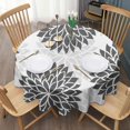 thumbnail image 3 of Round Waterproof Tablecloth 60×60 Inch, Boho Style Reusable Indoor/Outdoor Durable Table Cover for Party Kitchen Dinner Room Decor, 3 of 6