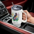 thumbnail image 5 of 40oz Eastern Phoebe Lover Tumbler - Custom Name Stainless Travel Cup with Straw & Handle - Cute Gift Idea for Animal Lover Girls, Women on Christmas, Birthday, 5 of 6