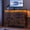 Retro color, variant on Modern Bedroom Bedside Table with LED Light & Charging Station - 3 Drawer Dresser - Spacious Storage Chest - Rustic Brown - Vintage Color, Three Drawer Cabinet