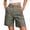 Dark Gray, variant on DDAPJ pyju Twill Cargo Shorts for Women Summer Casual Hiking Shorts Plus Size Knee Length Bermuda Shorts with Multi Pockets Army Green M