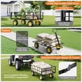 thumbnail image 5 of EastVita Heavy Duty 1200 Lbs Steel Garden Cart 3-in-1 Utility Metal Wagon Wheelbarrow with Removable Mesh Sides to Convert Into Flatbed Yard Utility Cart Outdoor Gardens Wagon for Garden Farm Lawn, 5 of 6