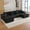 Black, variant on LIZHOUMIL Modular Sleeper Sofa 108", Cloud-Like 3-Seater w/ Corduroy Fabric, No Assembly, Gray