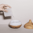thumbnail image 2 of Humidificador ultrasónico y difusor aromático con cronómetro, 150 Yang aromático puro. Capacidad de 550 ml, cronómetro 6 horas, 7 colores led, función de aromaterapia, patrón de madera oscura súper, 2 of 5