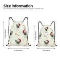 thumbnail image 4 of Bingfone Christmas Pug Dog Drawstrings Backpacks Bags For Men Women Gym Drawstrings Bag, 4 of 9