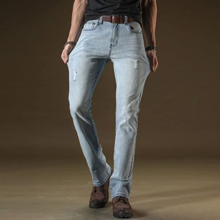 Mens distressed cheap bootcut jeans