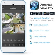 Amcrest Panoramic IP POE Camera, 180° Panoramic 4-Megapixel POE IP Bullet Camera, Security Outdoor Camera, 65ft Nightvision, IVS Features and People Counting, MicroSD Recording, IP4M-PB181EW-AI White