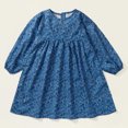 thumbnail image 2 of Fesfesfes Girls Long Sleeve Smocking Clothing Toddler Fall Floral Smocked Dress Vintage Dresses for Christmas Birthday Holiday, 2 of 9