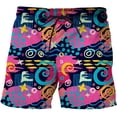 thumbnail image 1 of Flamingo Graffiti Painting Shorts Pants Men Summer Beach Shorts 3d Printed y2k Swim Trunks Quick Dry Swimsuit Cool Ice Shorts Fivean unisex, 1 of 2