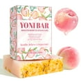 thumbnail image 2 of Peach Soap Bars Feminine Wash, Natural Organic Bar Soap for Women Ph Balance Wash Eliminates Odor Moisturizing Soap with Foaming Net, Peach Soap Feminine Wash 100g, 2 of 8