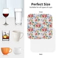 thumbnail image 6 of Yiaed Rose Flowers Print Leather Coasters for Drinks - Cup Coasters Coffee Table Kitchen Table Bar, Home & Office Gifts Handmade Drink Coasters-Square, 6 of 6