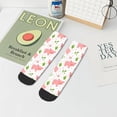 thumbnail image 5 of Salouo Funny Little Pigs Pattern Unisex Middle Tube Socks,Middle-Finger Knee High Socks Over The Calf Tube Stocking Crew Stockings for Women and Men Tube Socks, 5 of 8