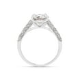 thumbnail image 4 of 2 1/2 ct. t.w Center 8.5MM Round Cut Lab Created Moissanite Diamond Multi Row Engagement Ring In 14K Solid White Gold Jewelry For Women (G-H Color, VVS1 Clarity, 2.50 Cttw)-9, 4 of 7